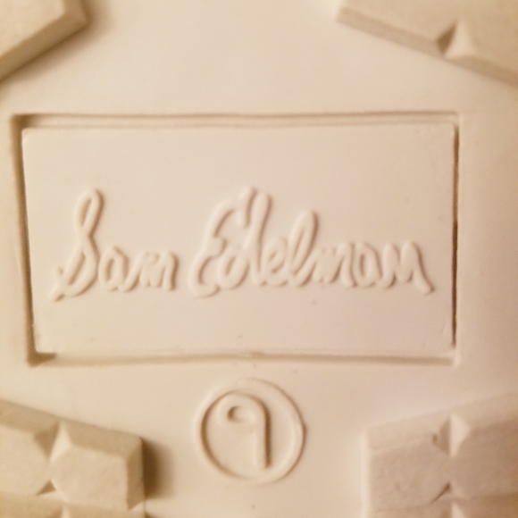 SAM EDELMAN WOMEN'S BLACK LEATHER RAZOR CUT SNEAKERS - Picture 4 of 6